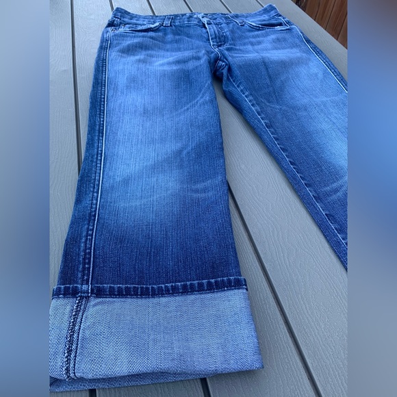 seven for all mankin capri jeans cut 705474 style U17102S-202S - Picture 10 of 14